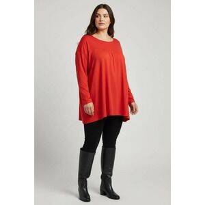 NEW Knox Rose Red‎ Tunic Top Long Sleeve Flowy Blouse Womens 4X